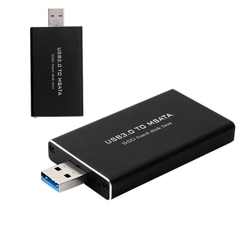 USB 3.0 to mSATA SSD Hard Disk Box Converter Adapter .